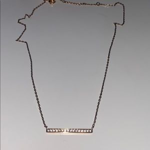 Authentic Swarovski bar necklace Rose gold